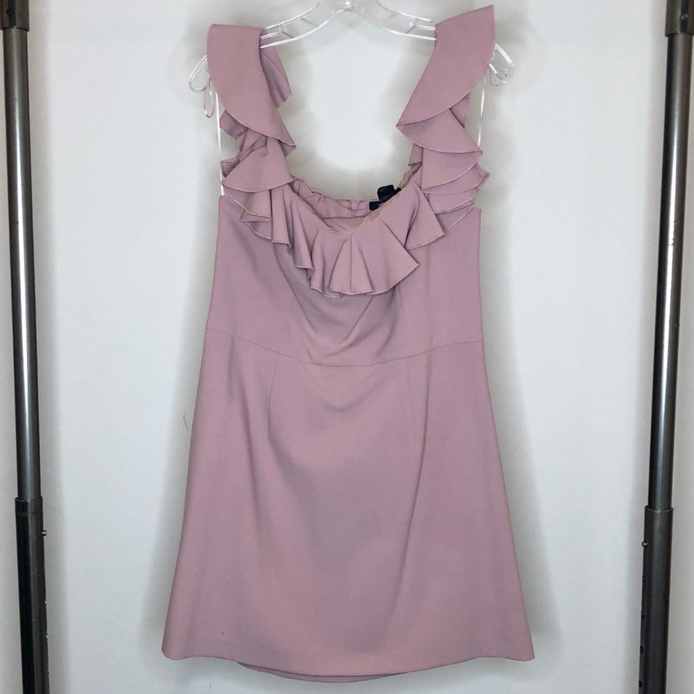 French Connection Ruffle Off-The-Shoulder Dress